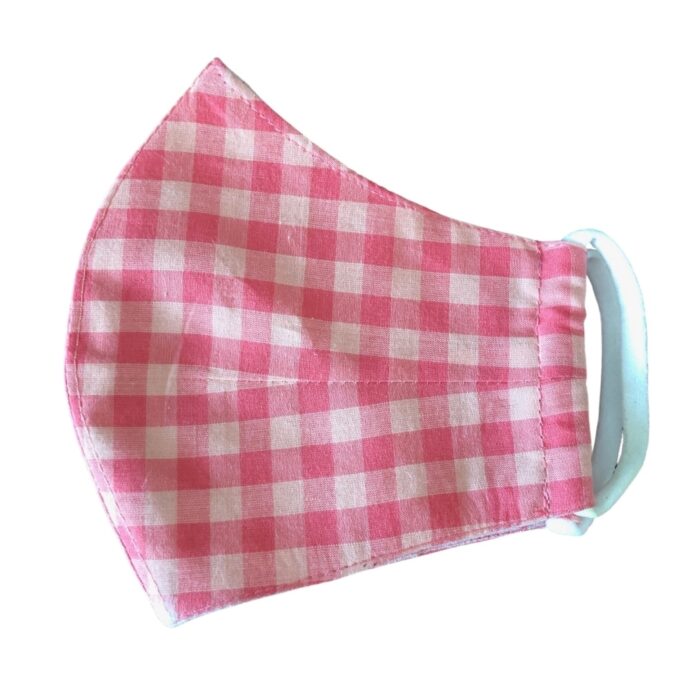 Pink Checks Kids Mask