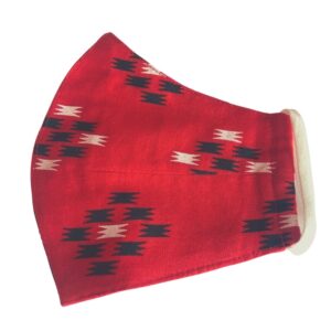 Red Ikat Women's Mask